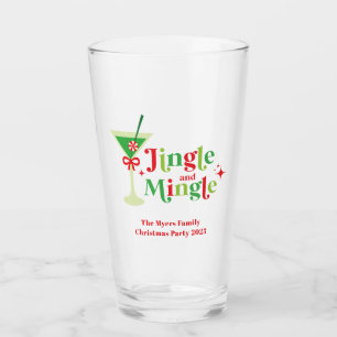 Jingle and Mingle Christmas Party Glass