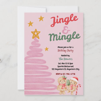 Jingle And Mingle Christmas Party Invitation