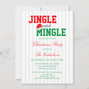 Jingle and Mingle Christmas Party Invitation