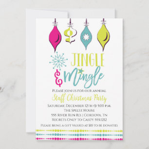 Jingle and Mingle Christmas Party Invitation