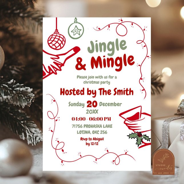 Jingle and Mingle Christmas Party Invitation (Creator Uploaded)