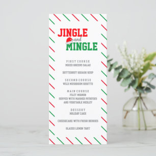 Jingle and Mingle Christmas Party Menu