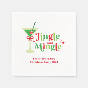 Jingle and Mingle Christmas Party Napkin