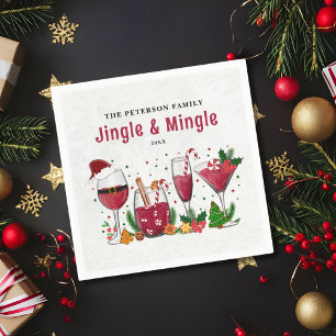 Jingle and Mingle Christmas Party Napkin
