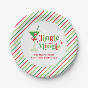 Jingle and Mingle Christmas Party Paper Plate