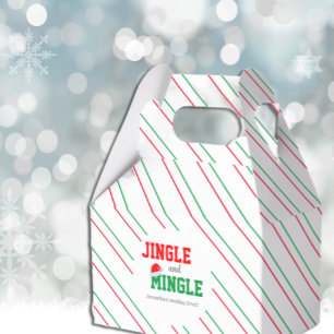 Jingle and Mingle Christmas Wedding Event Favour Box