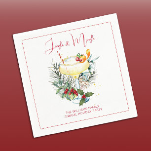 Jingle and Mingle Cocktail Holiday Party  Napkin