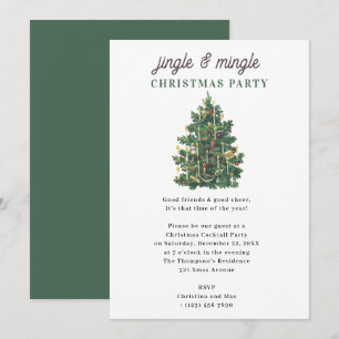 Jingle and Mingle Holiday Christmas Party Invitation