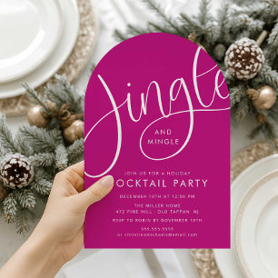 Jingle and Mingle Holiday Cocktail  Invitation