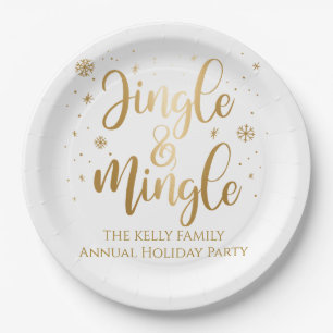 Jingle and Mingle Holiday  Napkins Paper Plate