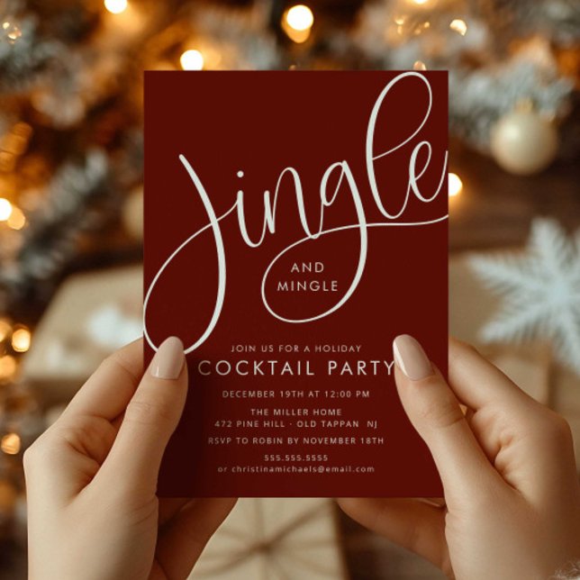 Jingle and Mingle Holiday  Party Invitation (Creator Uploaded)