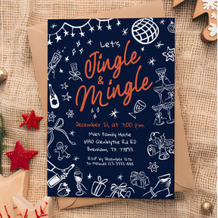 Jingle and Mingle Party Invitation, Christmas  Invitation