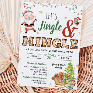 Jingle and Mingle Ugly Sweater Party Invitation