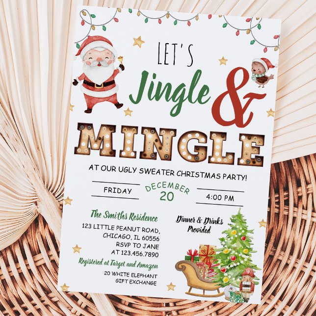 Jingle and Mingle Ugly Sweater Party Invitation (Creator Uploaded)