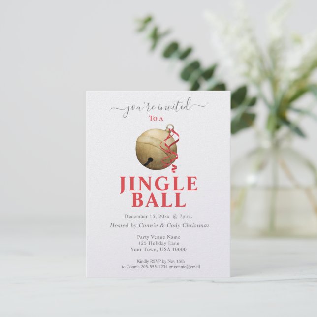 JINGLE BALL, Holiday Invitation /Jingle Bell (Standing Front)