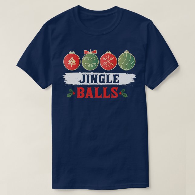 Jingle Ball Tinsel Seins Correspondant Famille Gro T-Shirt (Design Front)