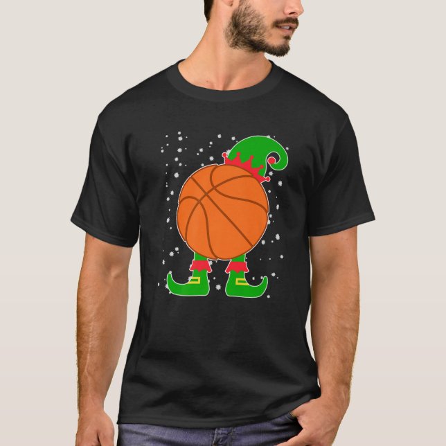 Jingle Ballers Christmas Basket Ball Xmas Elf Squa T-Shirt (Front)