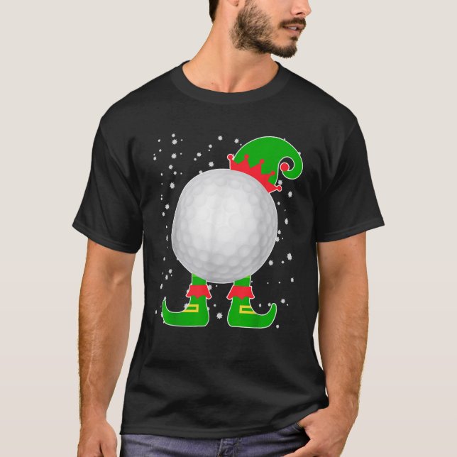 Jingle Ballers Christmas Golf Golfer Xmas Elf Squa T-Shirt (Front)