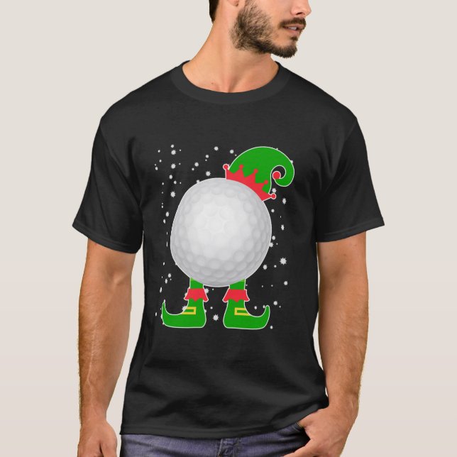 Jingle Ballers Christmas Golf Golfer Xmas Elf Squa T-Shirt (Front)