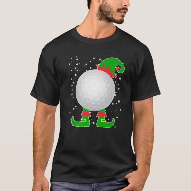 Jingle Ballers Christmas Golf Golfer Xmas Elf Squa T-Shirt (Front)
