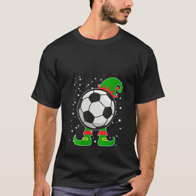 Jingle Ballers Christmas Soccer Ball Xmas Elf Squa T-Shirt (Front)