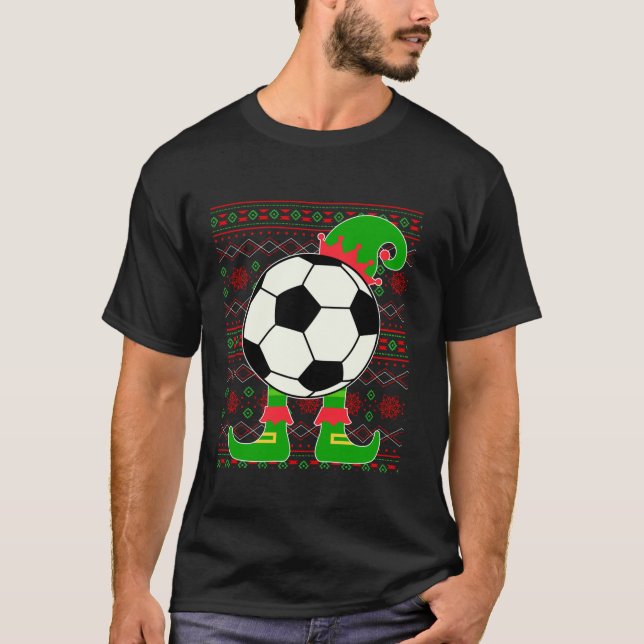 Jingle Ballers Christmas Soccer Ball Xmas Elf Squa T-Shirt (Front)