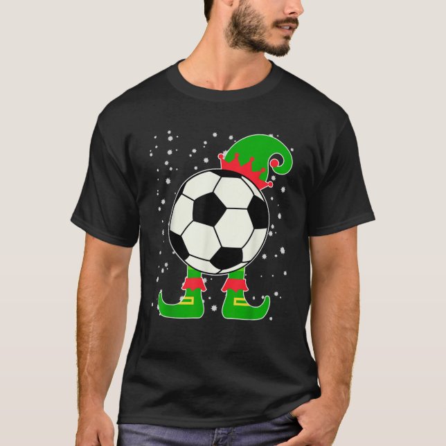 Jingle Ballers Christmas Soccer Ball Xmas Elf Squa T-Shirt (Front)