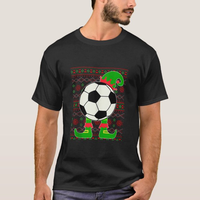 Jingle Ballers Christmas Soccer Ball Xmas Elf Squa T-Shirt (Front)