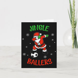 Jingle Ballers Christmas Soccer Santa Football  Card