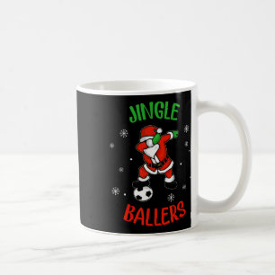 Jingle Ballers Christmas Soccer Santa Football Coffee Mug