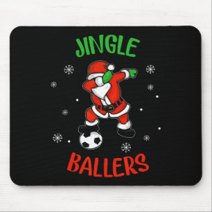 Jingle Ballers Christmas Soccer Santa Football Mouse Mat