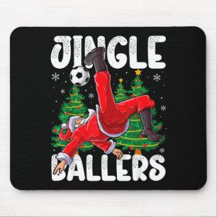 Jingle Ballers Santa Football Christmas Soccer Pla Mouse Mat