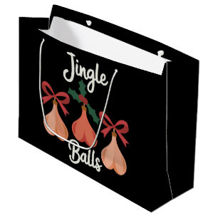 Jingle Balls Adult Humour Sarcastic Xmas Large Gift Bag