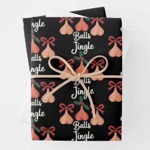 Jingle Balls Adult Humour Sarcastic Xmas Wrapping Paper Sheet