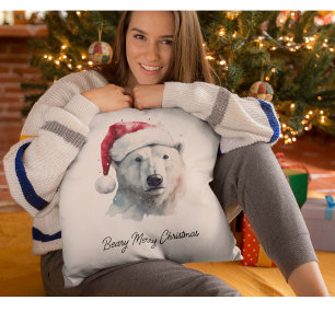 Jingle Bear Joy, custom Cushion