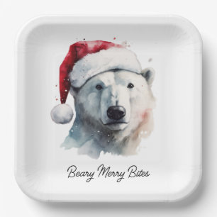 Jingle Bear Joy, custom Paper Plate