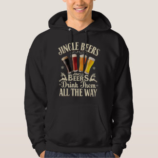 Jingle Beers Drink Them All The Way Funny Drinking Hoodie