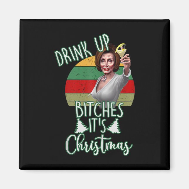 Jingle Bell Biden Xmas Santa Trump Ugly Christmas  Magnet (Front)