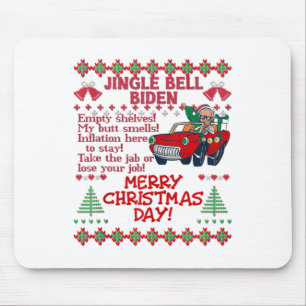 Jingle Bell Biden Xmas Santa Trump Ugly Christmas Mouse Mat