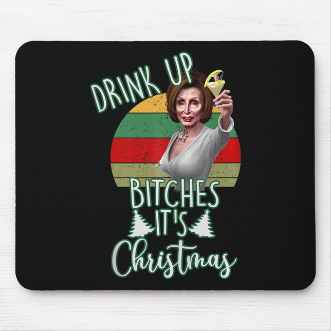 Jingle Bell Biden Xmas Santa Trump Ugly Christmas  Mouse Mat (Front)