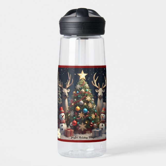 "Jingle Bell Bliss" Water Bottle (Front)