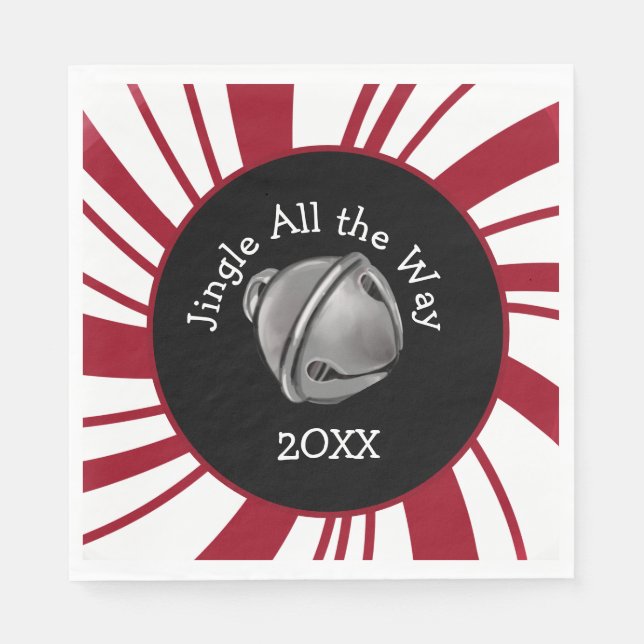 Jingle Bell Christmas Plates Napkin (Front)