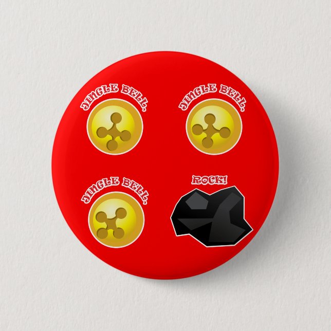 Jingle Bell, Jingle Bell, Jingle Bell, Rock! 6 Cm Round Badge (Front)