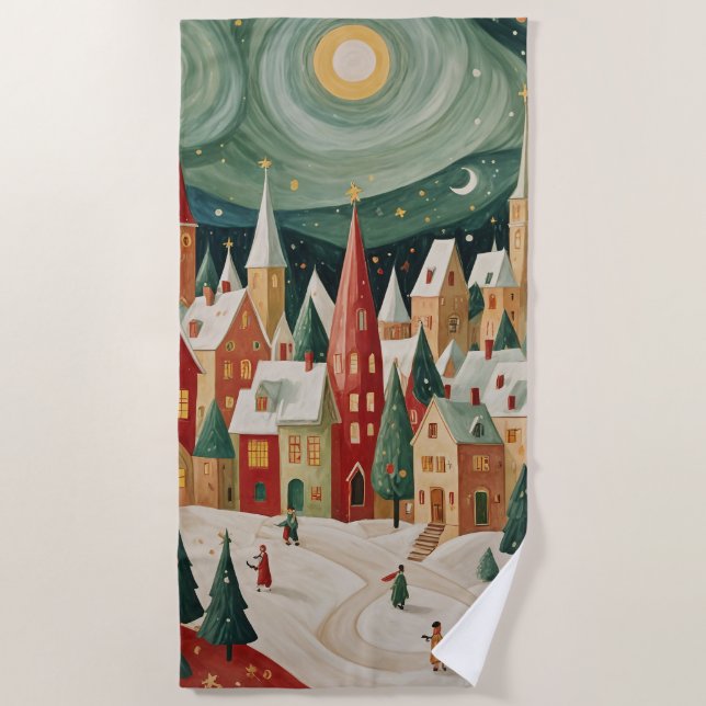 Jingle Bell Jubilee Beach Towel (Front)