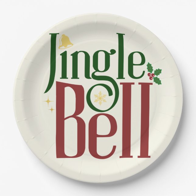 Jingle Bell Paper Plate (Front)