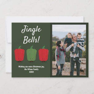 Jingle Bell Peppers Photo Christmas Holiday Card