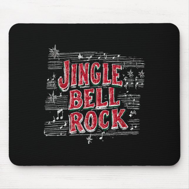 Jingle Bell Rock Christmas Music Band Xmas Party P Mouse Mat (Front)