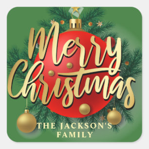 Jingle Bell Rock - Christmas  Square Sticker