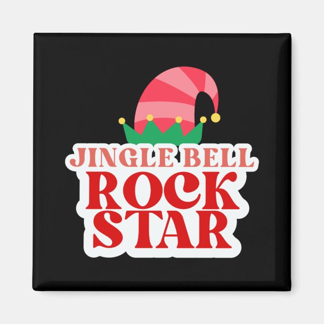 Jingle Bell Rock Star Christmas Toddler Baby T Shi Magnet (Front)