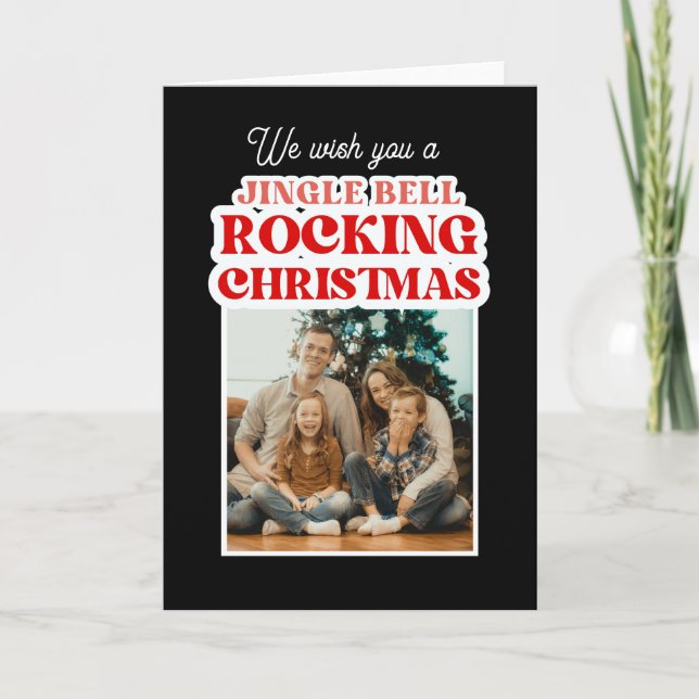 Jingle Bell Rocking Christmas  Holiday Card (Front)